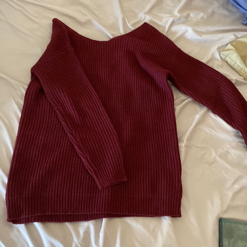 Open back sweater